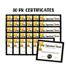 Very Important Parent VIP Award Certificate 30pk 8.5x11” PTA Class Charge Elementary School Adult Awards Appreciation