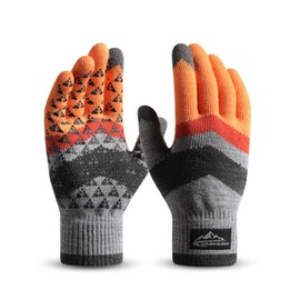 ZVCXOE Outdoor Gloves, Fishing Gloves, Cold Protection, Men's, 2-Finger Gloves, Fleece Lined, Anti-Slip, Knit Touch Panel Compatible, Cycling Gloves, Thermal Gloves, Fishing Gloves, Bicycle,