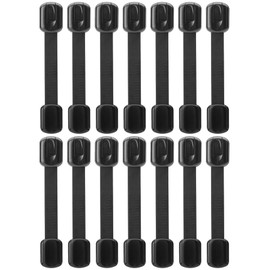 Bates- Child Safety Strap Locks, 14 Pack, Black Baby Cabinet Locks, Toilet Locks Baby Proof, Child Proof Drawer Locks, Cabinet Baby Locks for Cabinets, Child Proof Cabinet Locks, Drawer Child Locks