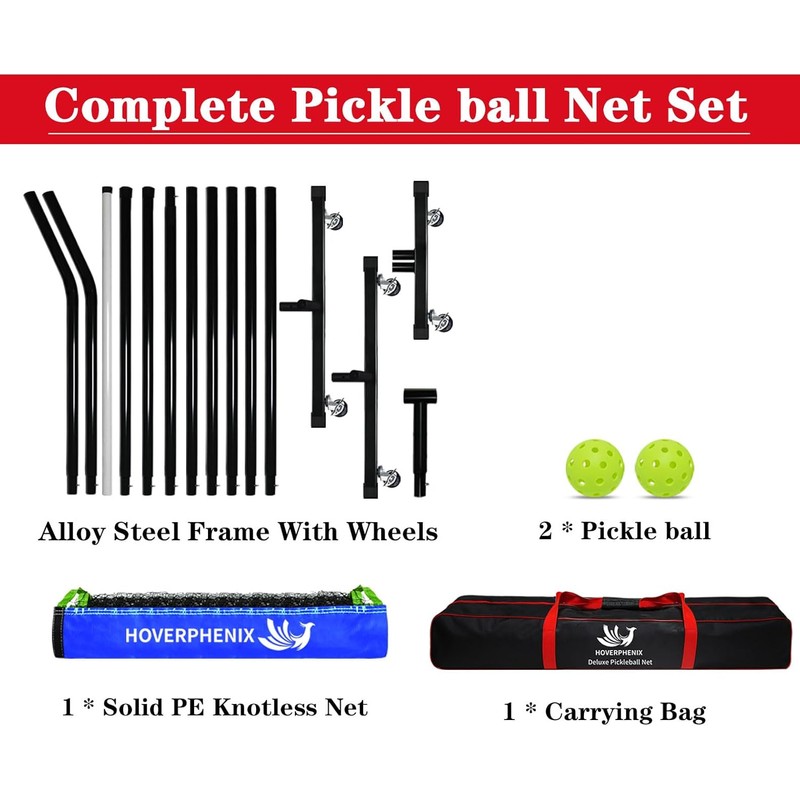 22FT Regulation Size Pickleball Net for Driveway, Outdoor Balls and