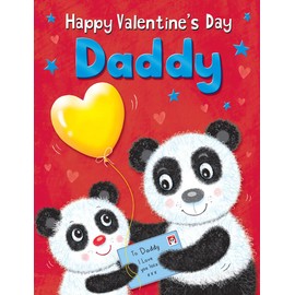 Piccadilly Greetings Valentines Day Card for Dad Pandas 8" x 6"