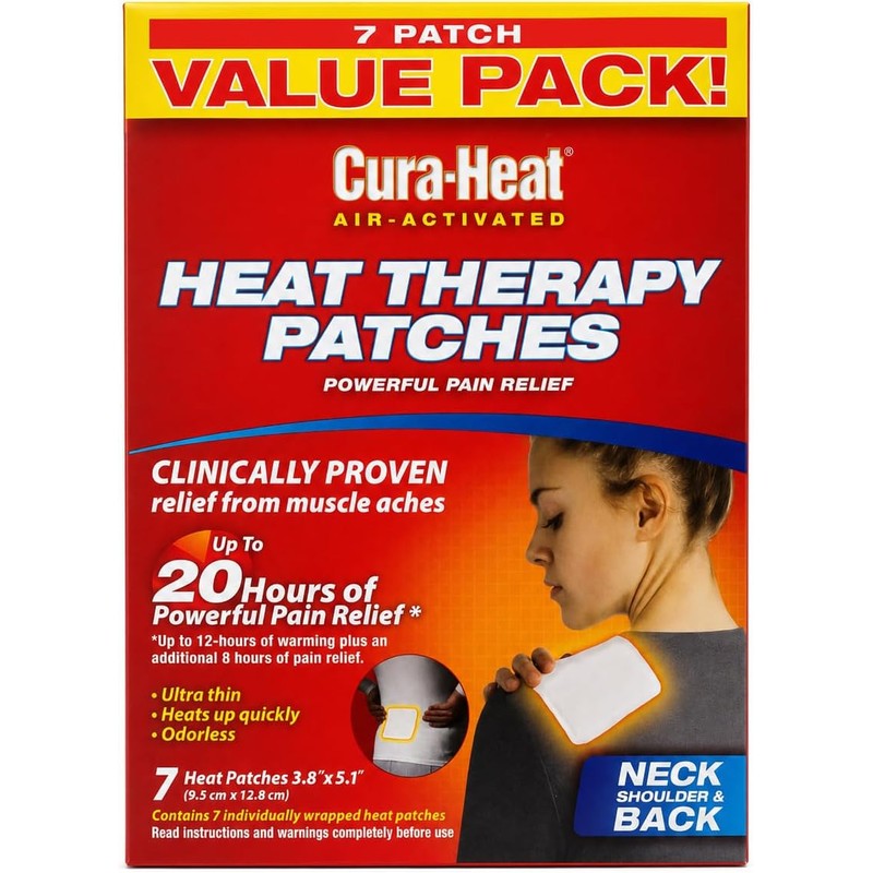 Cura-Heat Heat Therapy Patches, Air Activated, Neck Shoulder & Back,