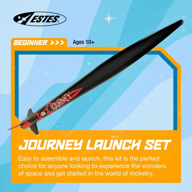 Estes 1441 Journey Launch Set, Beginner Rocket Model Kit for