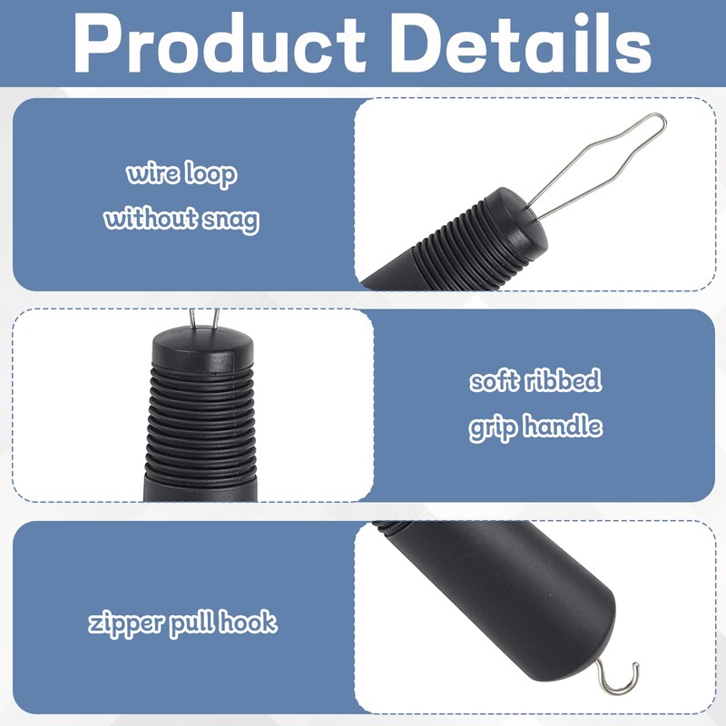 2 Pack Button Hook for Seniors, Premium Stainless Steel Button