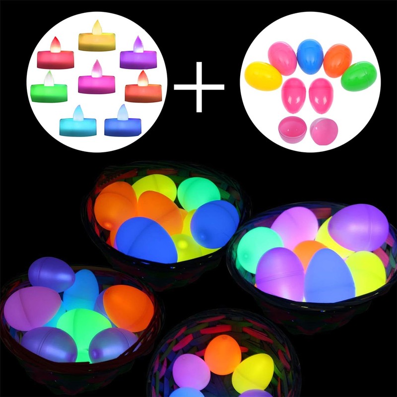 BEICHI Color Changing LED Tea Lights Bulk, 24 Pcs Flameless