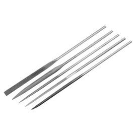multicomp PRO Needle File Set, 5 Piece, Hand, Half Round, Round, Triangular, Square, 160mm Length, 3mm OD, High Carbon Steel