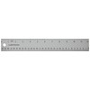 Ludwig Precision Aluminum Straight Edge Ruler, 12-INCH, Silver