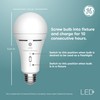 GE LED+ Battery Backup A21 LED Light Bulbs, Rechargeable Light