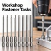8-Piece 100mm Hex Allen Wrench Drill Bit Set – SAE