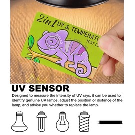 AUAAQ 2-in-1 Reptile UV Light Meter Detector Sensor Tester (3, Green)