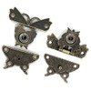 2 Sets Antique Wood Case Chest Box Hasp Latch Lock