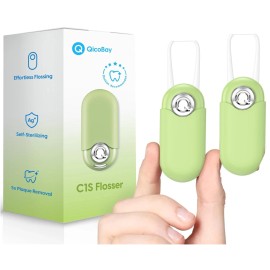 QicoBay 2 C1S Reusable Flosser Set, Auto-Restringi
