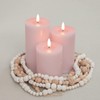 Pink Flameless Candles with Remote and Timer, Real Wax LED