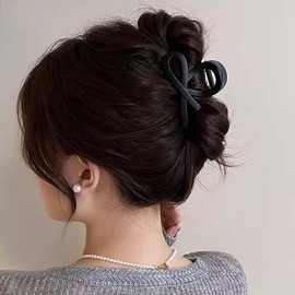 Xduargs Vintage Black Claw Clips Vintage Thick Hair Claw Clips Black Hair Claws Clips Nonslip Clips French Strong Hold Claws Clips Plastic Hair Clip Claws Headboard