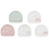 MAMIMAKA Baby Hat and Mittens Set Cotton Newborn Baby Hats