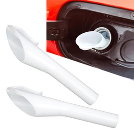 Anyhut 2 PCS Car Capless Gas Tank Funnel, Integrated Design Gas Funnel for Cars, Fuel Funnel Tube Replacment OEM #8U5A-17B068-EB 1782177 1833948 2050651, Compatible with Ford Series Car (White)