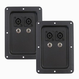 Seismic Audio - Pair of Jack Plates with Dual Speakon and Dual 1/4" PA/DJ Speaker Cabinet
