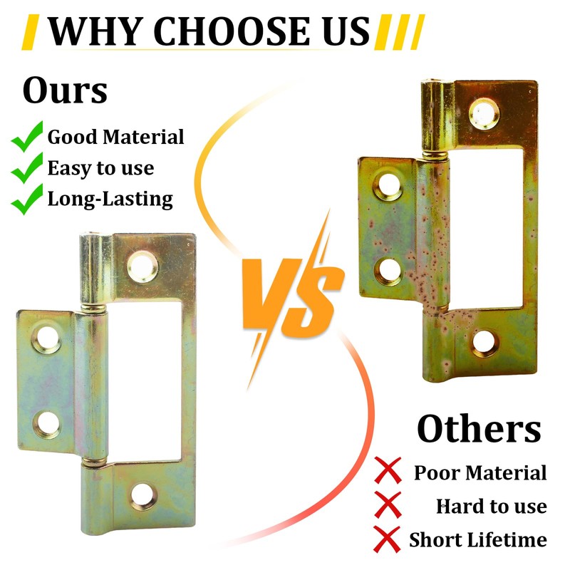 N 6656 Bi-fold Door Hinge, 3 x 1 Inch Non-Mortise