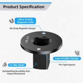 sowhat Low Profile Impact Socket Adapter Set, 4pcs Drive Ratchet Adapter Set for 3/4" to 1", 1/2" to 3/4", 1/2" to 3/8", 1/4" to 3/8"