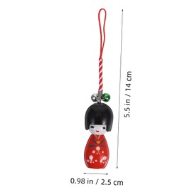 SHOWERORO Kimono Doll Key Pendant Adorable Japanese Style Bag Hanging Decor Lightweight Cartoon Keychain for Schoolbags for Fashion Forward Individuals Red