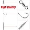 Dr.Fish 10 Pack Drop Shot Rig/Texas Rig with Rolling Barrel
