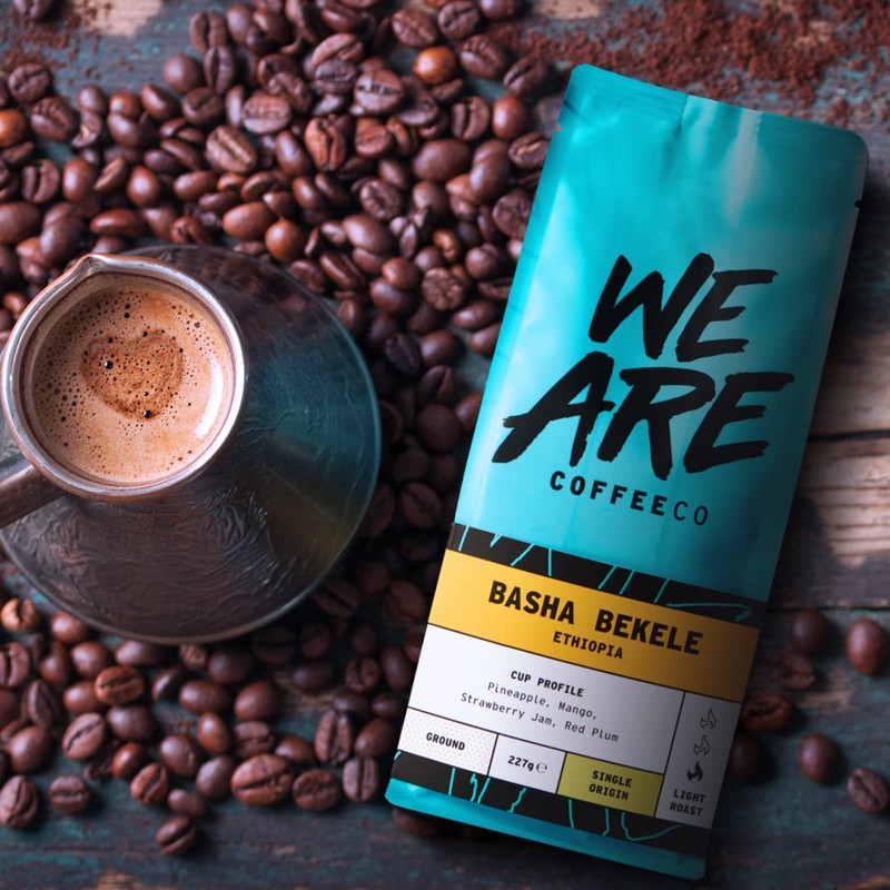 Coffee Ground, 227g Bag Ethiopian Espresso Ground Coffee, 100% Arabica,