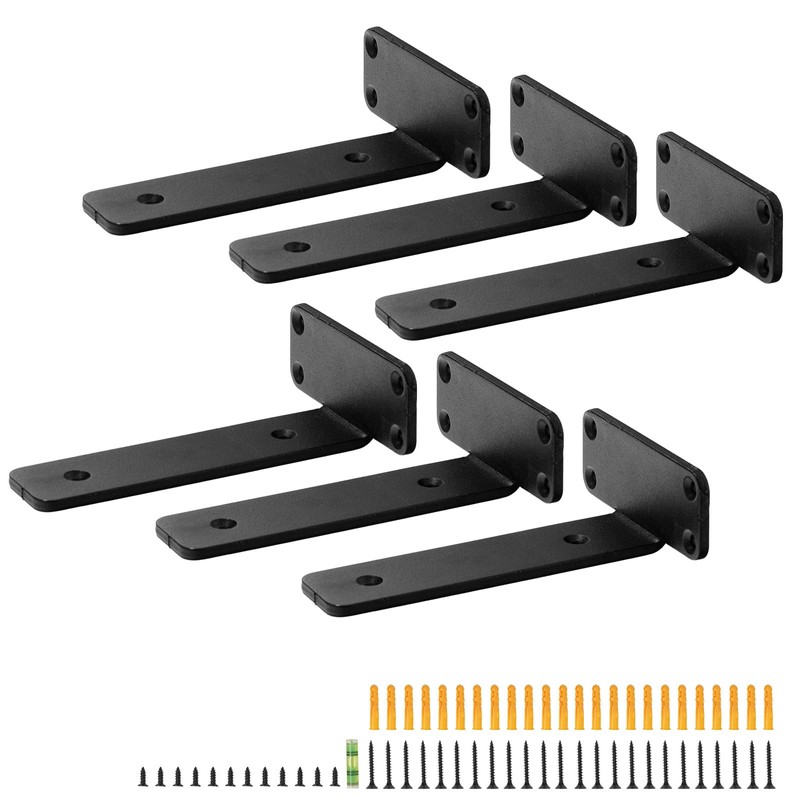 VEVOR Floating Shelf Brackets 8 Inch, 6 Pack Heavy Duty