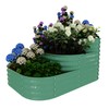 3-in-1 Green Galvanized Steel Raised Garden Bed Kit – Convertible
