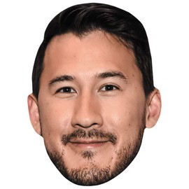 Markiplier (Goatee) Celebrity Mask, Flat Card Face, Fancy Dress Mask