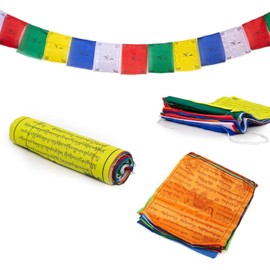 20 Pages Prayer Flags Tibetan Flags Tibetan Prayer Flags Tibet Buddhist Prayer Flags Buddhist Prayer Flags For Buddhist Altars Meditation Room Outdoor Decoration 5 Meters