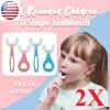 2x Children Kids Baby Toothbrush 360° U-shaped Brush Oral Teeth