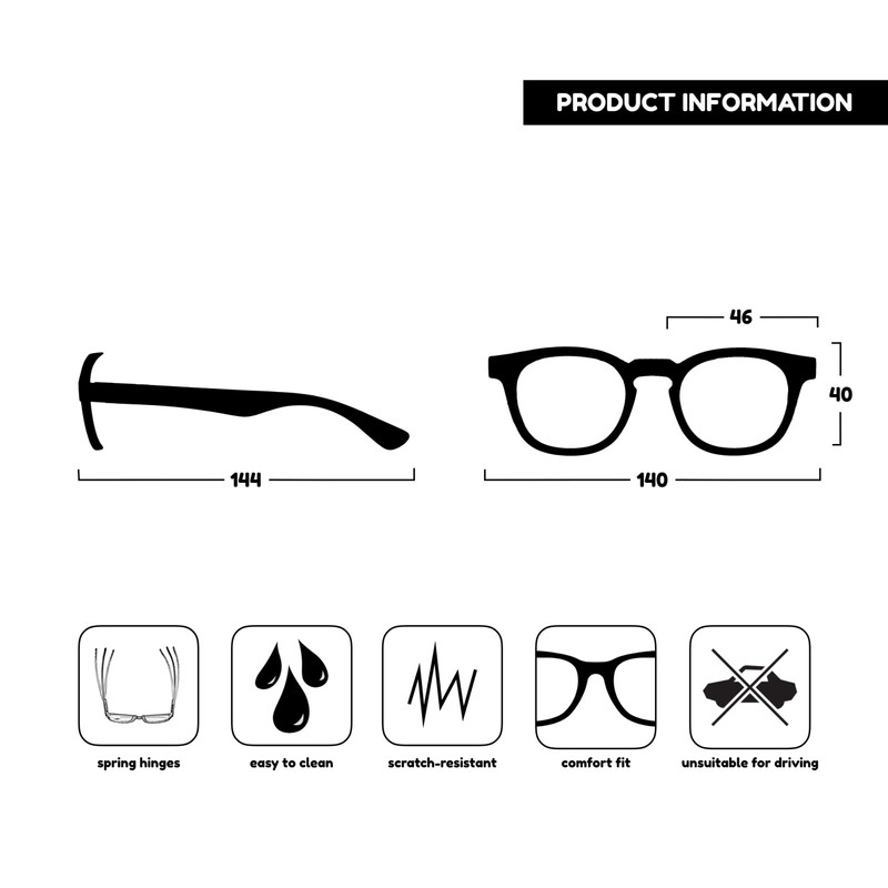 OPULIZE Ava MM62-Q -1.00 Long Distance Glasses Pack of 2