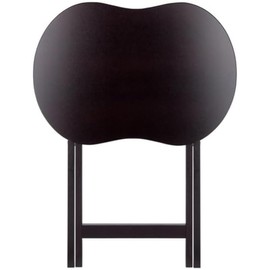 Oakestry 5-Piece Foldable Snack Tray Set Portable TV Dinner Tables for Sofa Space-Saving Accent Furniture for Home Office Entertainment, Dark Espresso Finish