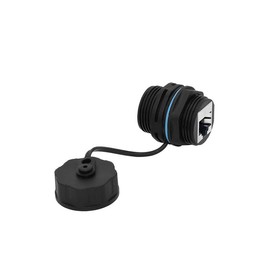 ZUZONG - Acoplador RJ45 impermeable de montaje en panel, acoplador Ethernet de cobre puro blindado, conector de cable LAN para cable Ethernet Cat5/Cat6/Cat6A/Cat7 (2 piezas hembra con tapa antipolvo)