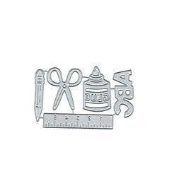 Stationery Rule Pen Metal Die Cuts for Card Making,Letter Pencil Card Cutting Dies Cut Stencils DIY Scrapbooking Album Embossing Paper Card Embossing Craft