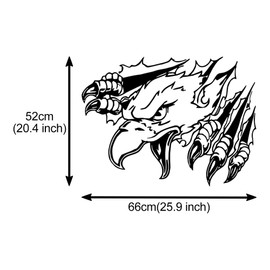 JSCARLIFE Eagle Graphics Car Hood Decals, Car Hood Stickers Vinyl Self-Adhesive Side Strip Decal Cool Stickers for Jeep Truck SUV, Universal Car Hood Side Rear Window Stickers