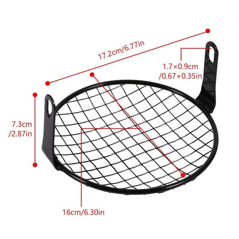 VGEBY 6.3" Universal Motorcycle Metal Mesh Grill Headlight Mesh Protector