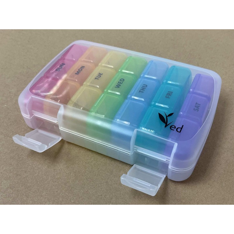 Pill Box Organizer 3 Times a Day Travel Pill Box