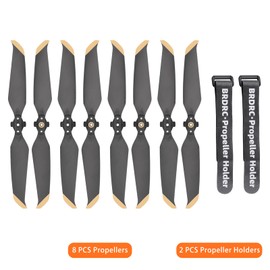 Pack of 8 7238F Propellers for Air 2/Air 2S, Lightweight Low Noise Stable Quick Release Propeller Blade Replacement Propeller for DJI Air 2/Air 2S (Gold) Drone Accessories with 2 Pieces Propeller