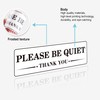2 PCS Quiet Please Sign Sticker, Self Adhesive Durable Please