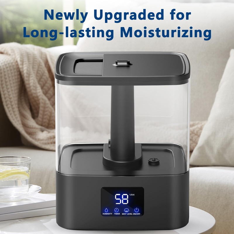 4L Top Fill Humidifiers for Bedroom & 60H Runtime -