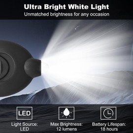 klumuke Mini LED Keychain Flashlight, Ultra Bright Micro Torch, Compact Key Ring Flashlight with White Light, Emergency Pocket Light, Tiny Flashlight for Outdoor Camping Hiking (32 PCS)