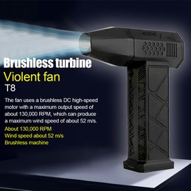 Kavolet Mini Jet Fan Druckluftspray Elektrischer Staubgebläse Turbo Fan, kabelloser tragbarer Mini Jet Trockengebläse 130.000 U/min,Compressed Air Geschwindigkeit einstellbar mit magnetischer Saugdüse