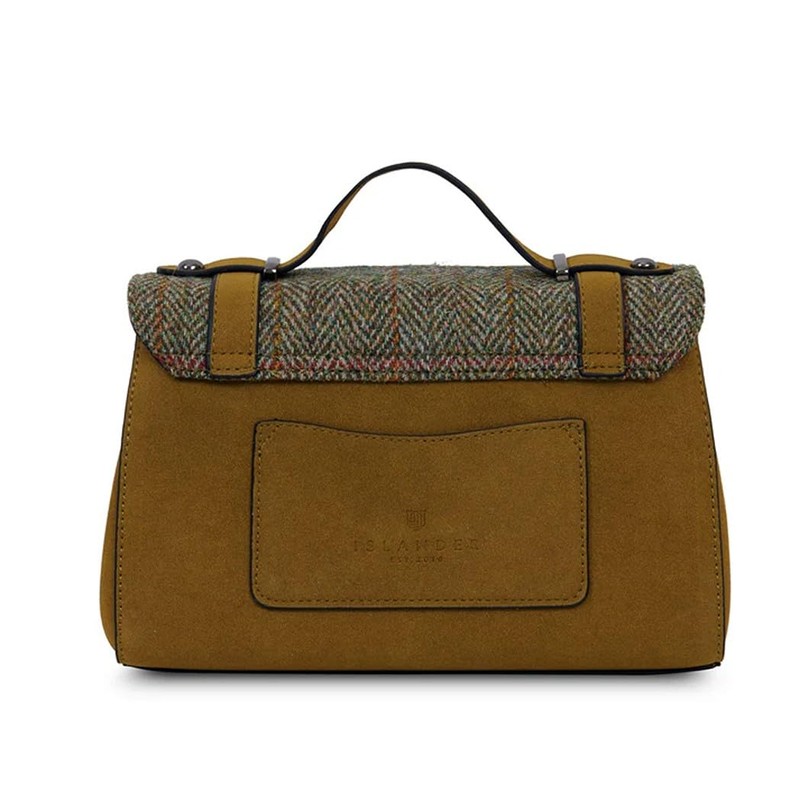 Islander Harris Tweed Orkney Satchel (Chestnut Herringbone), Chestnut Herringbone