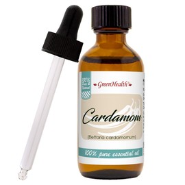 Cardamom – 2 fl oz (59 ml) Glass Bottle w/Glass Dropper – 100% Pure Essential Oil – GreenHealth