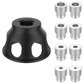 90 Degree Angle Drill Hole Guide Straight Hole Drilling Positioner Drill Bit Jig Self Centering Doweling Jig Aluminum Alloy Vertical Drill Guide with 3-10 mm Drill Bushings for Carpentry Tool