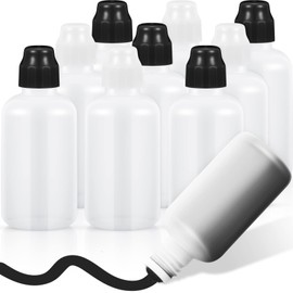 Tessco 4 Set 2 Ounce Empty Bingo Daubers Paint Squeeze Bottles for Paint Mop Dauber Bottle Refillable White Black Sponge Tip for Wooden Plastic Board Cloth Marker Pen