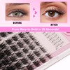 AILAISHI Lash Clusters Kit, DIY Cluster Eyelash Extensions 5‑16mm,124pcs Fluffy