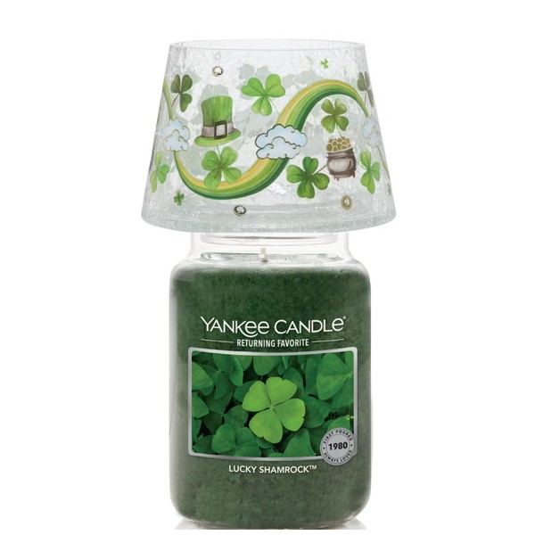 Lucky Shamrock Yankee Large Jar Candle with a St Patrick's