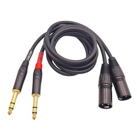 Sam&Johnny 1/4 to XLR Male, XLR to 1/4" Stereo Balanced Converter Adapter Cable, 6.35mm Microphone Stereo Audio Cable for Preamplifier, Guitars, Mixer, Patch Bays - 2Packs 3Feet